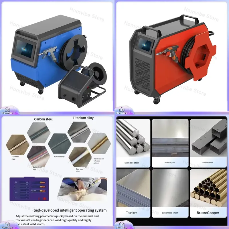 Industrial Laser Repair - เครื่องเชื่อมเลเซอร์แบบพกพา 4 in 1 ระบายความร้อนด้วยอากาศ สำหรับงานเชื่อมโลหะ