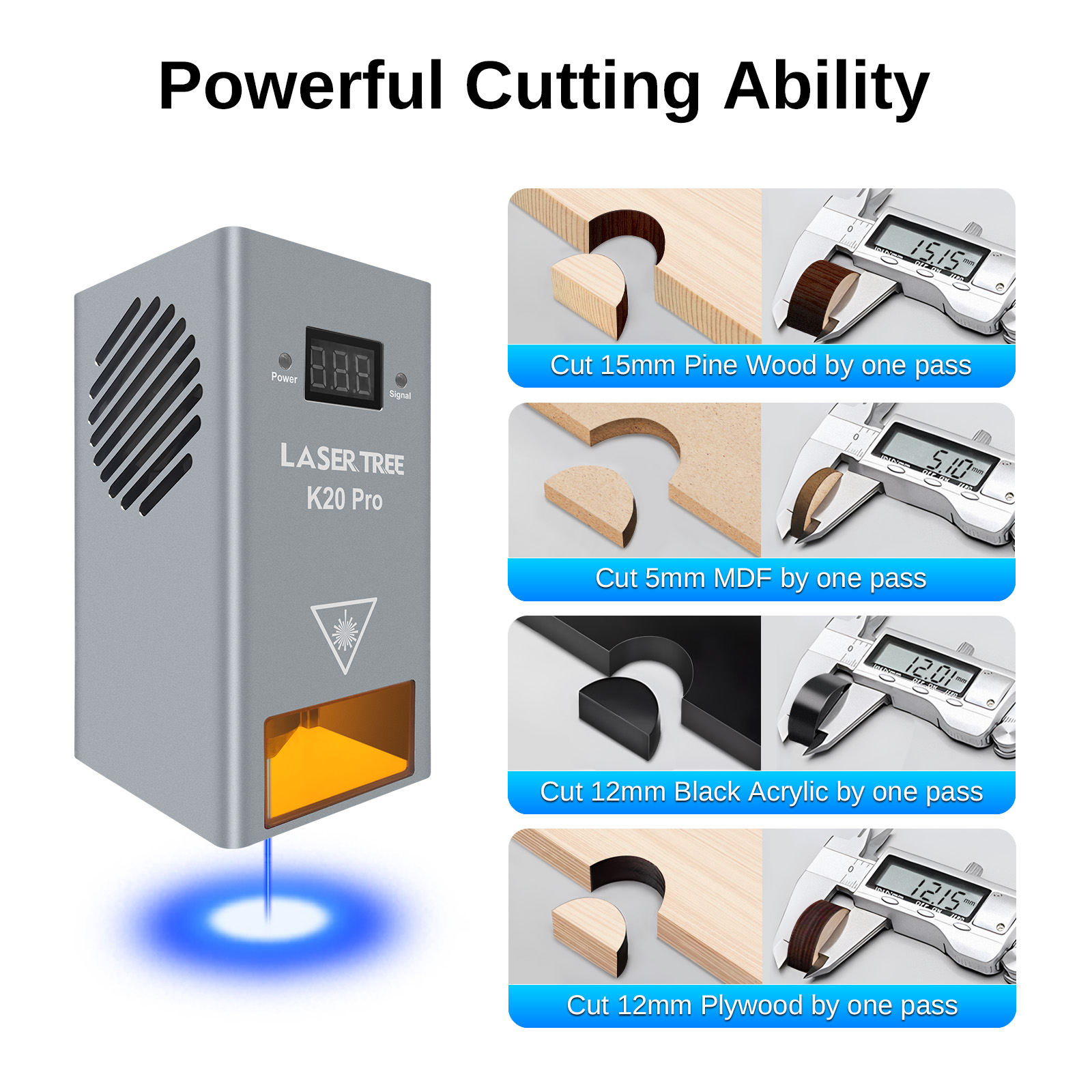 ต้นไม้เลเซอร์ 10W 20W 30W 40W  - Industrial Laser Engraver บทวิจารณ์และราคา