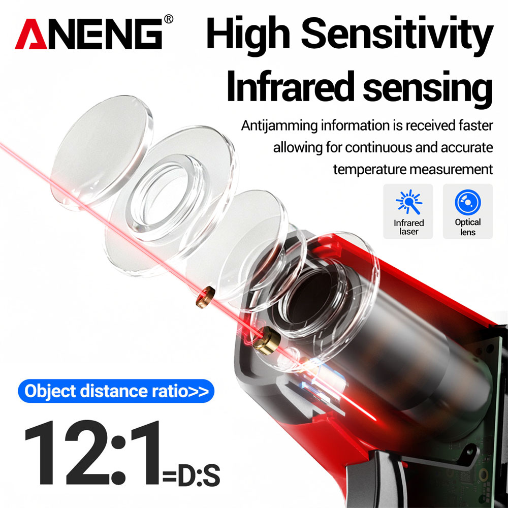 ANENG TH207 เครื่องวัดอุณหภูมิ - Industrial Laser Types บทวิจารณ์และราคา
